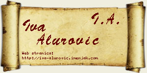 Iva Alurović vizit kartica